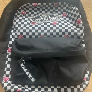 Vans floral checkered backpack